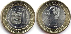 Venezuela 1 bolivar 2007