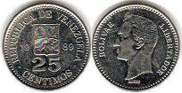 Venezuela 25 céntimos 1989