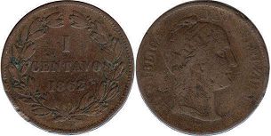 Venezuela 1 centavo 1862