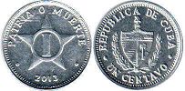 moneda Cuba 1 centavo 2013