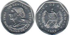 moneda Guatemala 1 centavo 1999