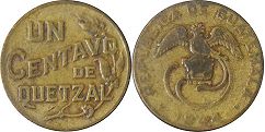 moneda Guatemala 1 centavo 1944