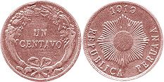 moneda Peru 1 centavo 1919