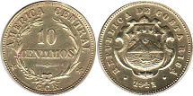 moneda Costa Rica 10 centimos 1941