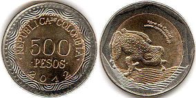 moneda de 500 pesos colombianos 2012
