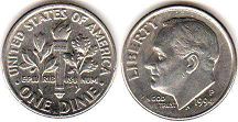 US moneda 10 centavos 1994 Roosevelt dime