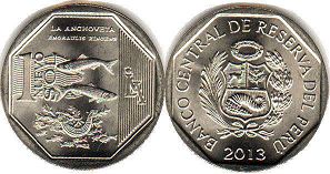moneda Peru 1 nuevo sol 2013 Anchoa