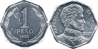 moneda Chilli 1 peso 1992