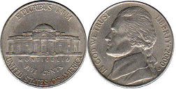 US moneda 5 centavos 2000 Jefferson nickel