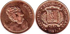 moneda Dominican Republic 1 centavo 1987