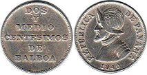 moneda Panamá 2 1/2 centésimos 1940 antigua