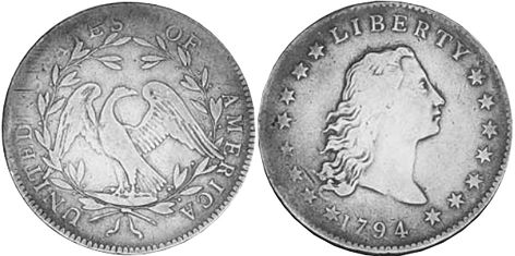 moneda Estados Unidos 1 dólar 1794