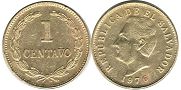 moneda Salvador 1 centavo 1976