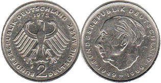 Alemania 2 mark 1975 Theodor Heuss