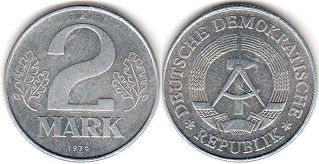 Alemania del Este 2 mark 1975