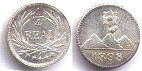 moneda antigua Guatemala 1/4 real 1898