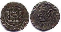 moneda Castilla y León 1/2 blanca 1406-1454