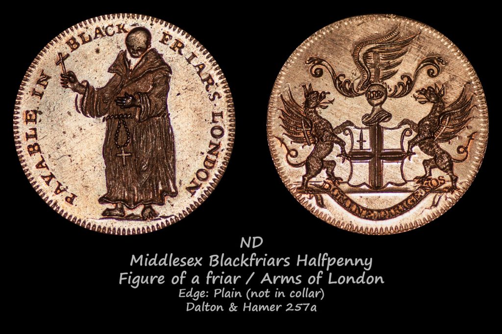 Middlesex Blackfriars Halfpenny D&H257a