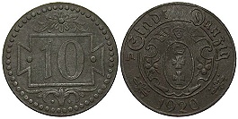 Danzig.10pfenn.1920