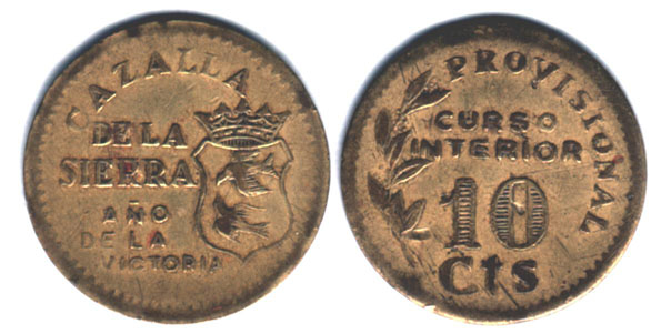10 centimos de Cazalla de la Sierra