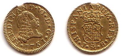 durillo o medio escudo de Fernando VI