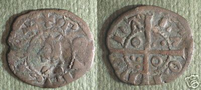 obolo de Pedro III de Aragón