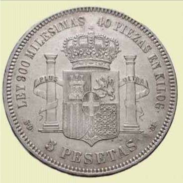 escudo en una moneda de Amadeo I
