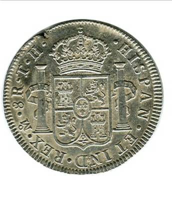 escudo en una moneda de Carlos IV