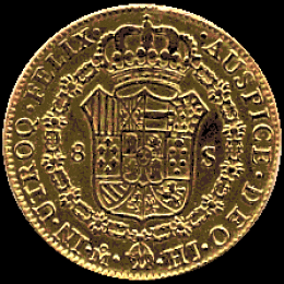 escudo en una moneda de Fernando VII
