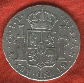 escudo en una moneda de Fernando VII