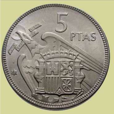 escudo en una moneda de Francisco Franco