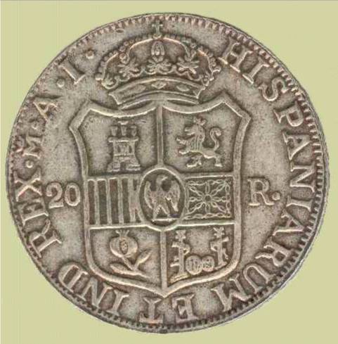 escudo en una moneda de Jose I Bonaparte