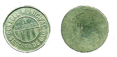 1 peseta de Segarra de Gaia