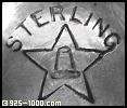 estrella, dedal, plata esterlina