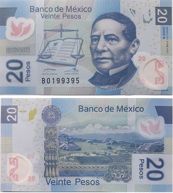 billete de México 20 pesos 2012