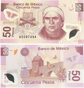 billete de México 50 pesos 2004