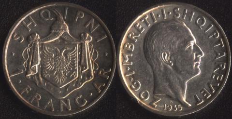 Albania 1 frang ar