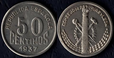 Asturias and León 50 centimos