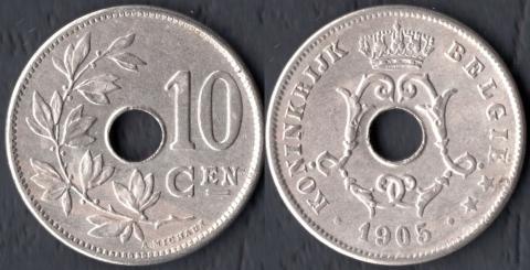 Belgium 10 centimes 1905 BELGIE