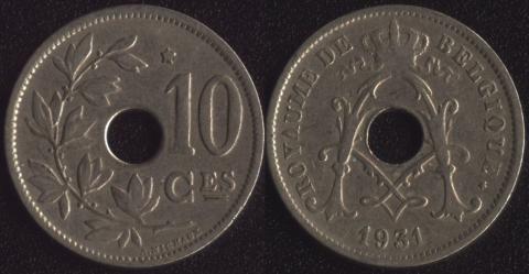 Belgium 10 centimes 1931 (French