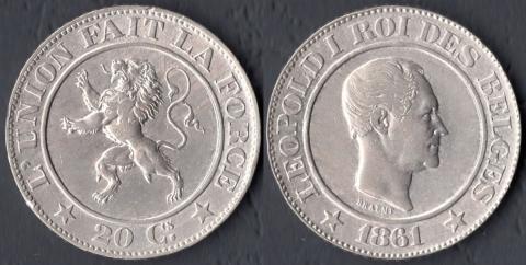 Belgium 20 centimes