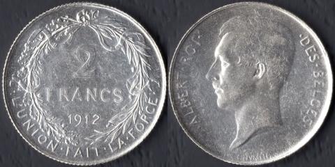 Belgium 2 francs 1912 (French legend