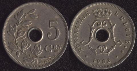Belgium 5 centime 1902 (Flemish