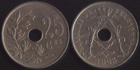 Belgium 25 centime 1923 French