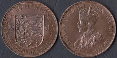 Jersey 1/12 shillings 1931
