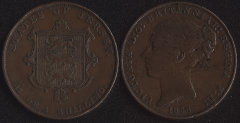Jersey 1/13 shillings 1858