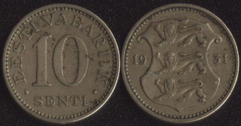 Estonia 10 Senti