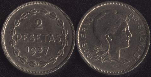 Euzkadi 2 pesetas 1937
