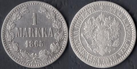 Finland 1 mark 1865