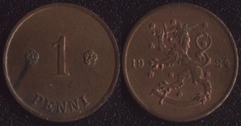 Finland 1 penny 1924